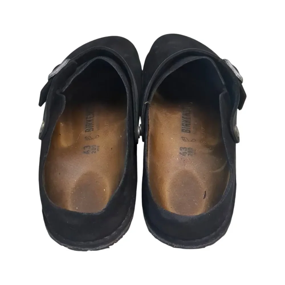 Birkenstock Lutry Premium Suede Black Men's Clog Sandals EU 43/US 10 Regular
